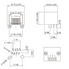 12mm Yellow RJ45 Socket