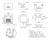12mm Yellow RJ45 Socket