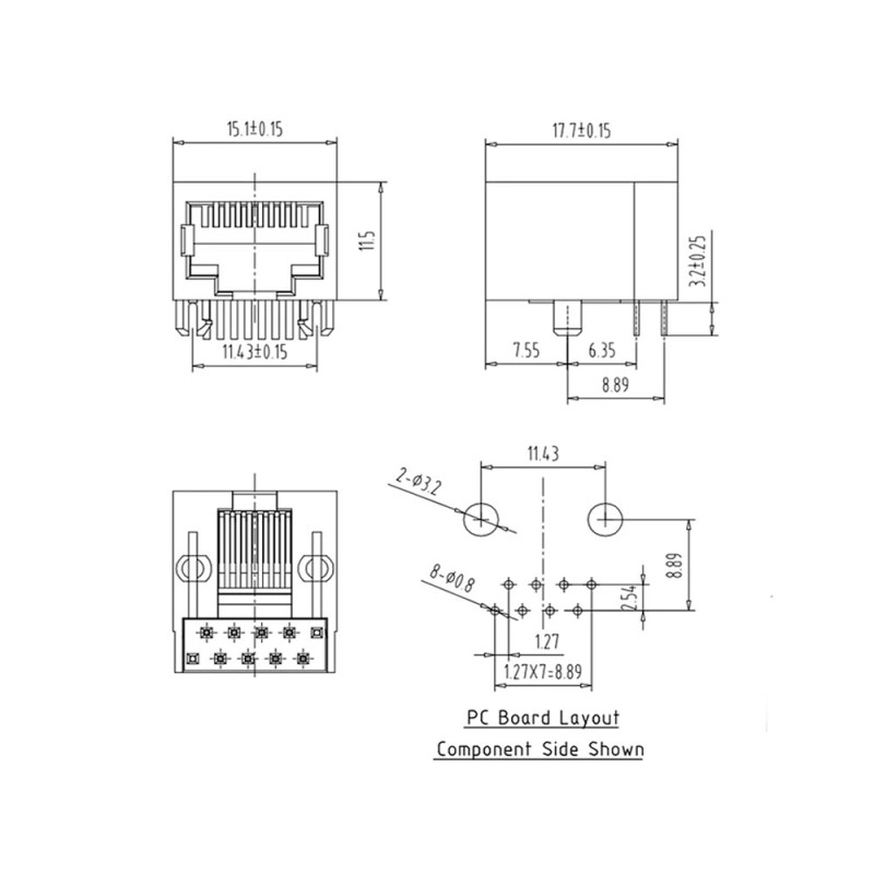 RJ45 8P8C Plastic
