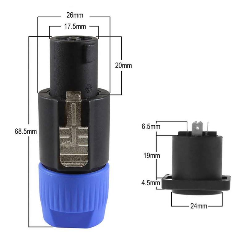 NL4FC Female Male Connector Pair