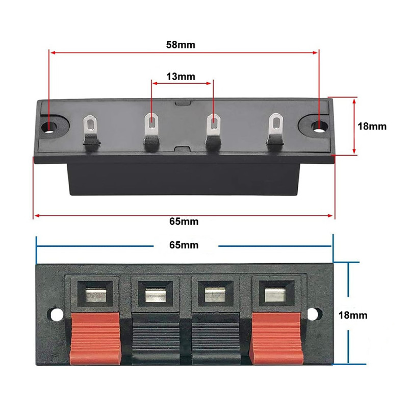 4 Way Speaker Terminal Socket