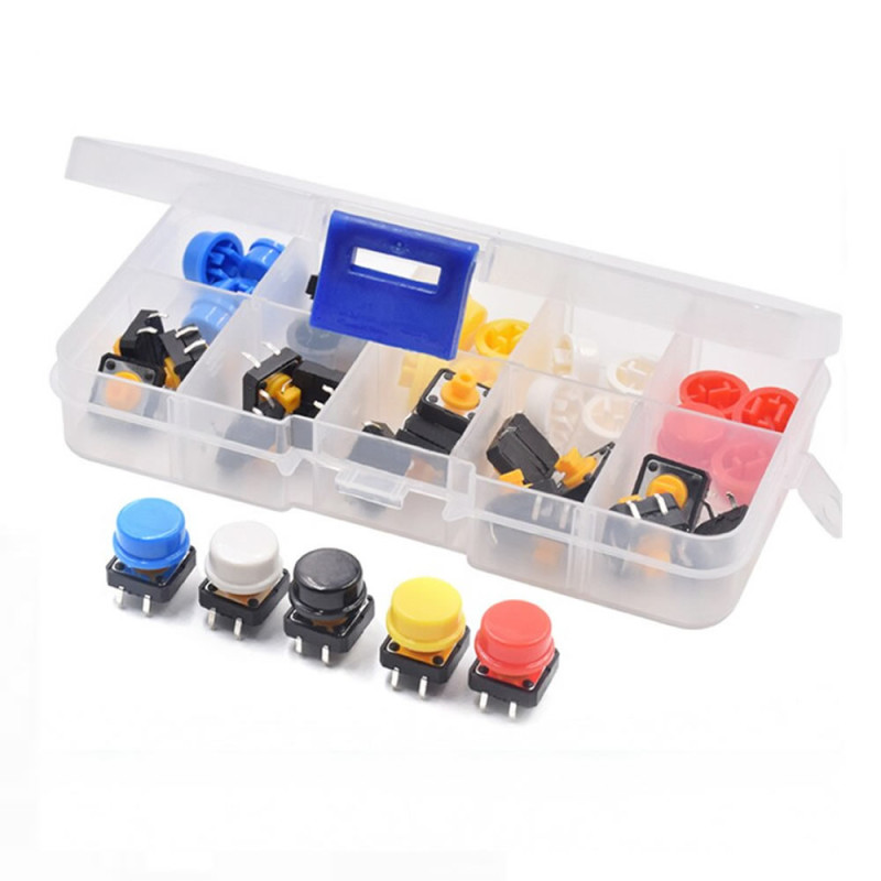 12x12mm Tact Button Set 25 Pieces