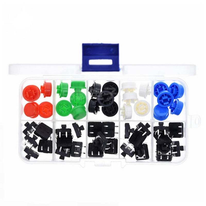 12x12mm Tact Button Set 25 Pieces