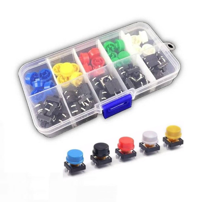 12x12mm Tact Button Set 25 Pieces