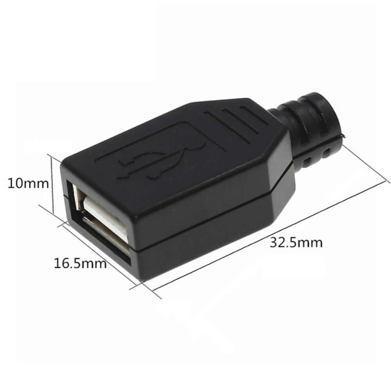 Usb Type A Female Socket with Housing
