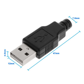 Kutulu Usb Type A Erkek Soket