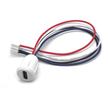 4 Pin Type C Usb Uzatma Kablosu Beyaz
