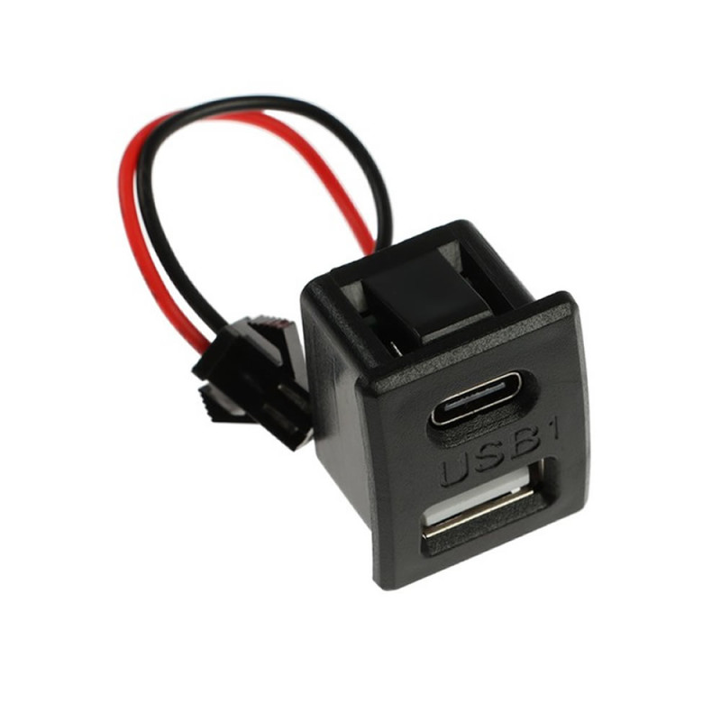Type-C / Usb A Dişi Soket Kavisli