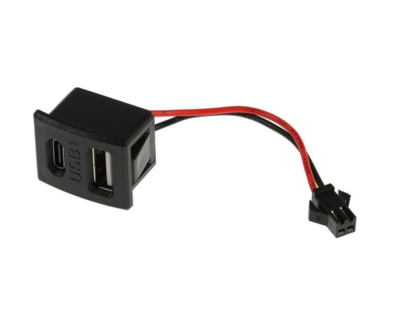 Type-C / Usb A Dişi Soket Kavisli