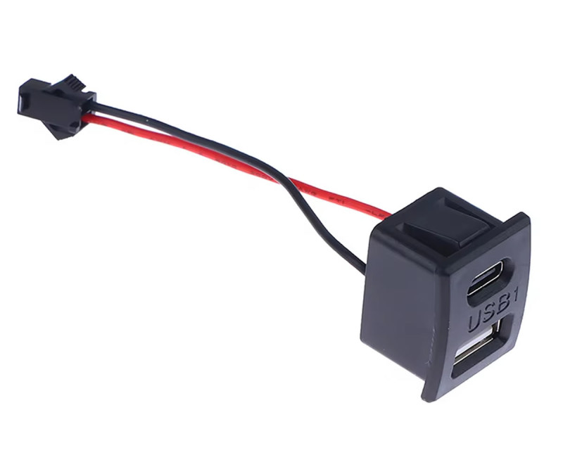 Type-C / Usb A Dişi Soket Kavisli