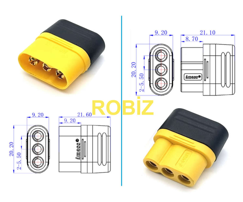 MR60 Connector Female Male Pair