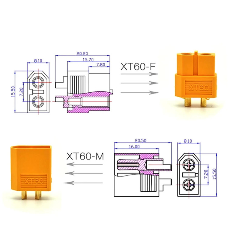 XT60 Connector Pair