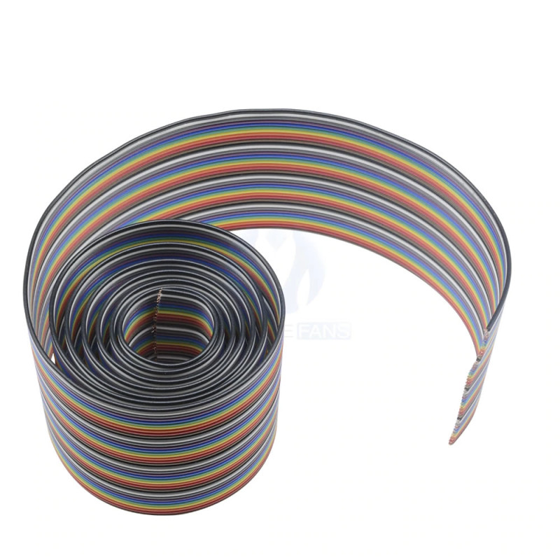 40 Pin Rainbow Ribbon IDC Cable 1 Meter