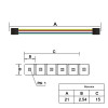 6 Pin Female Female Dupont Cable