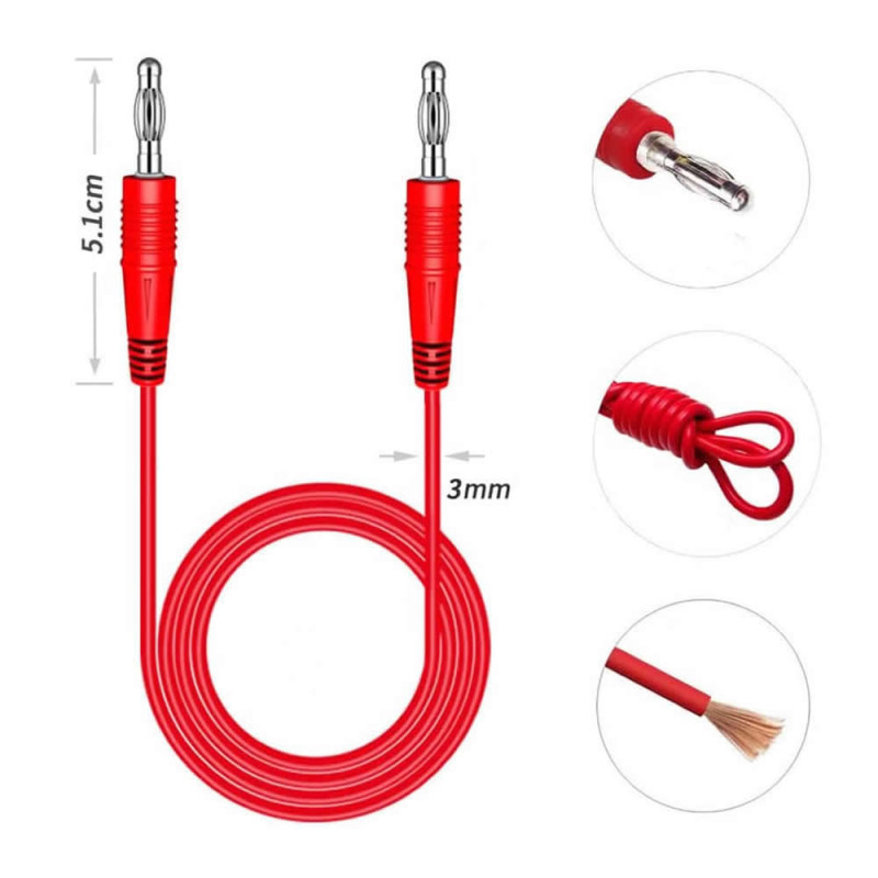 8A Banana Banana Cable Pair