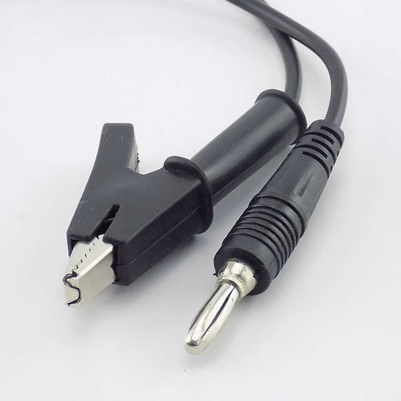 12A Crocodile Banana Black Cable 1 Meter