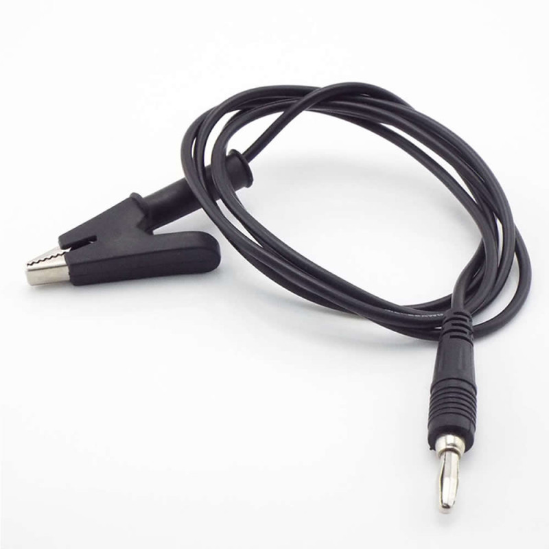 12A Crocodile Banana Black Cable 1 Meter