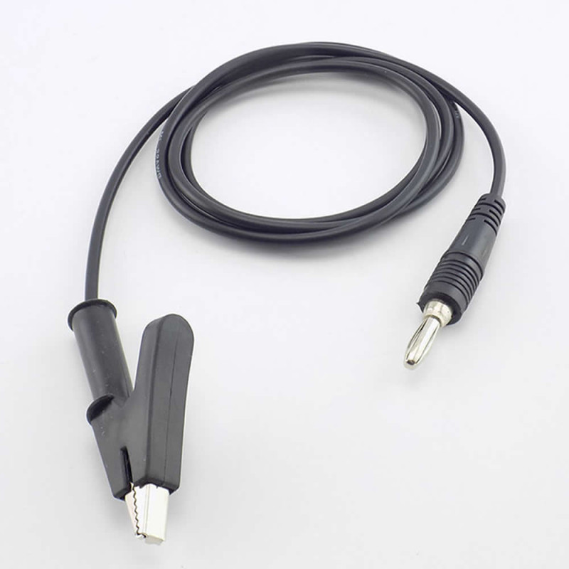 12A Crocodile Banana Black Cable 1 Meter