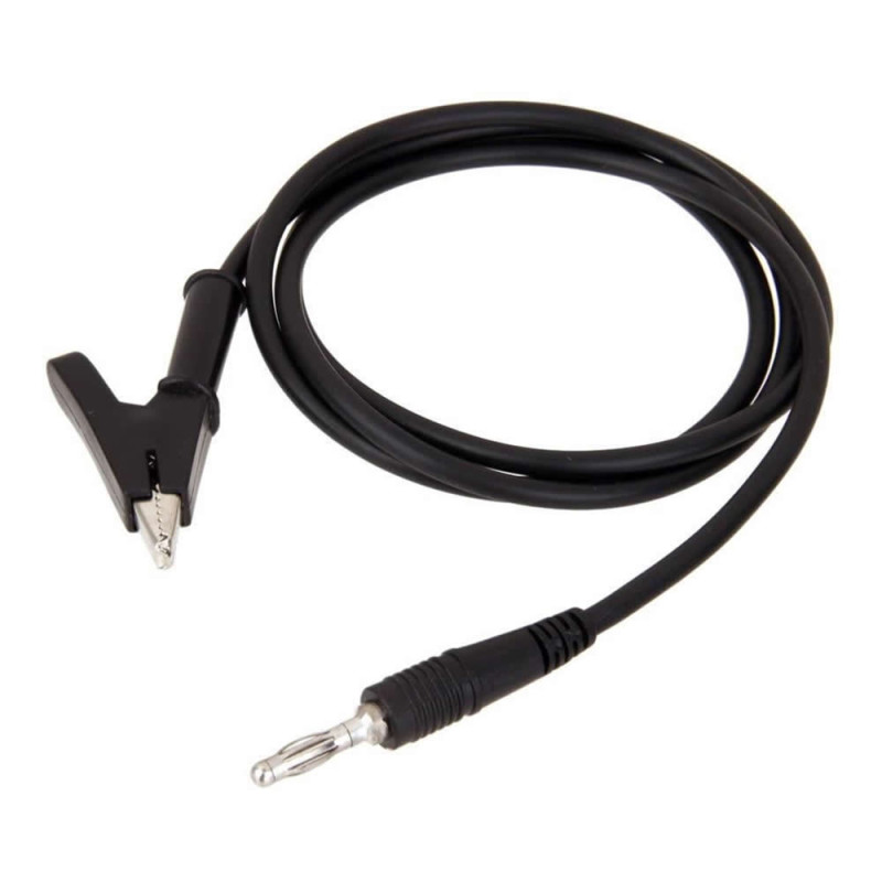 12A Crocodile Banana Black Cable 1 Meter