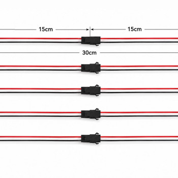 5 Pieces 3 Pin Jst Sm 15cm Cable Pair