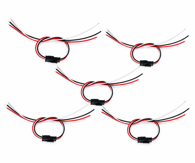 5 Pieces 3 Pin Jst Sm 15cm Cable Pair