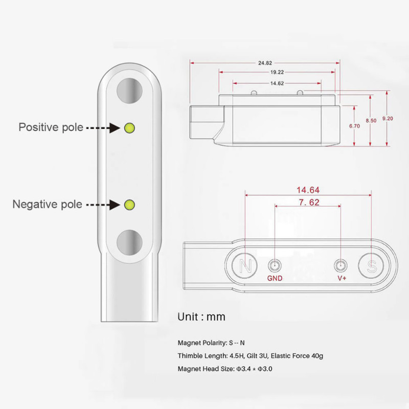 Usb 2 Pin Pogo Cable