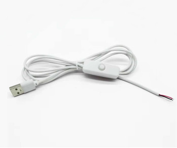 Usb Cable With Switch 1 Meter White