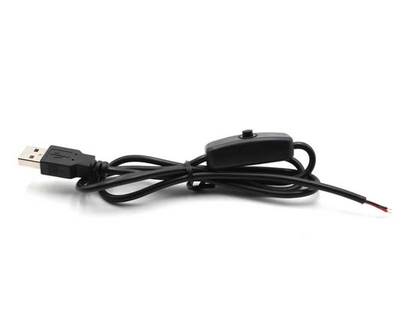 Usb Cable With Switch 1 Meter Black