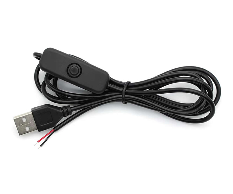 Usb Cable With Switch 1 Meter Black