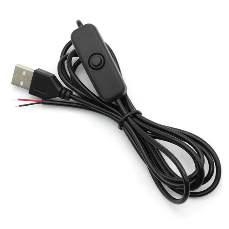 Usb Cable With Switch 1 Meter Black