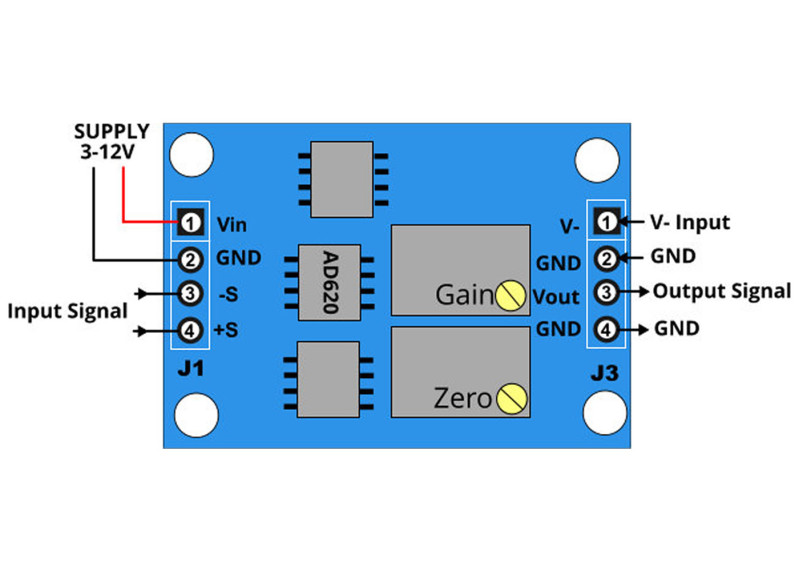 Ad620 Micro Voltage Signal Amplifier Module
