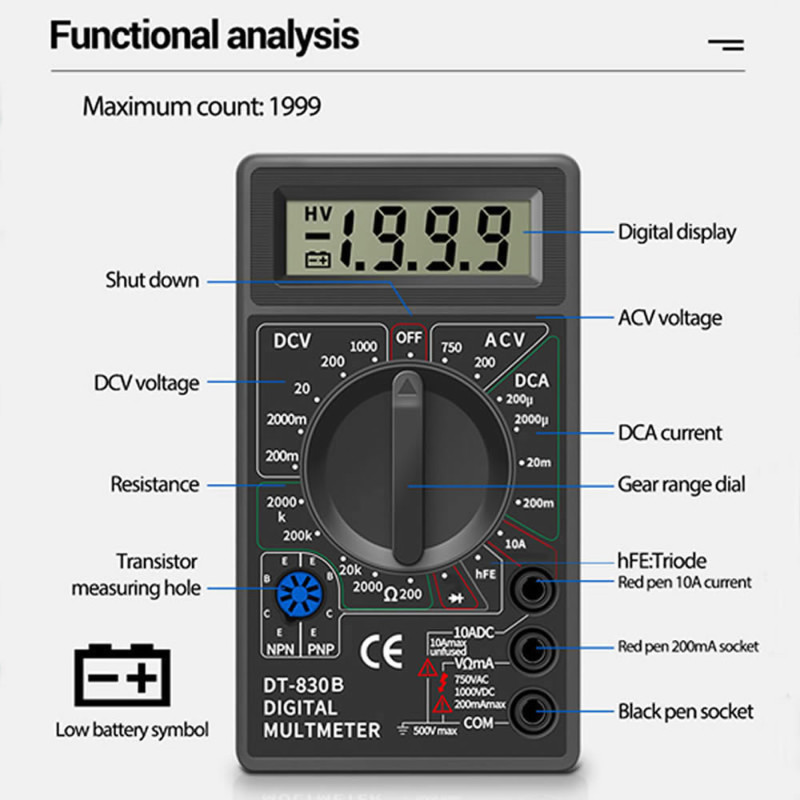 DT830B Multimetre