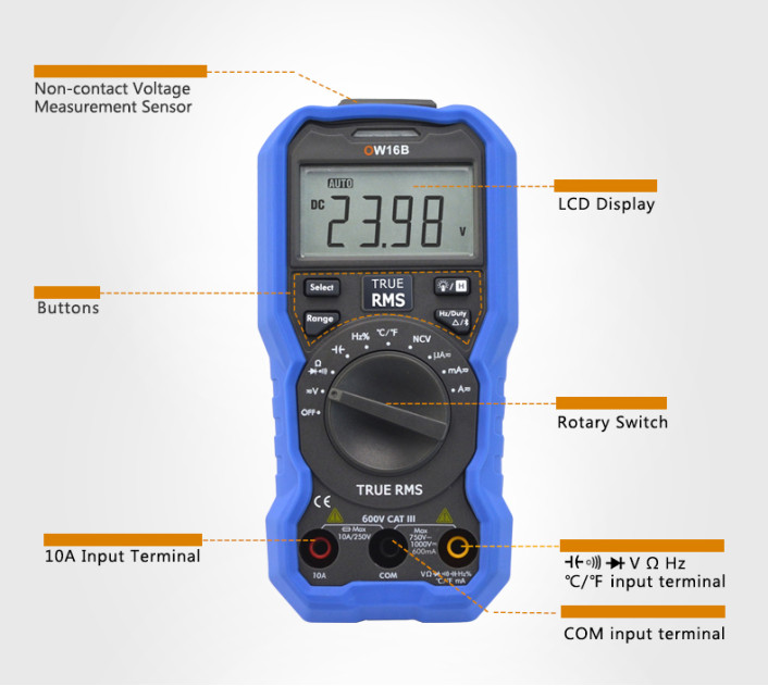 OW16B Bluetooth True RMS Multimeter