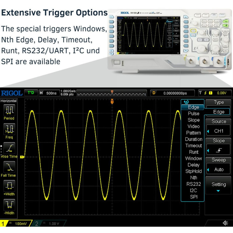 Rigol DS1202Z-E 200Mhz 2 Channel Oscilloscope