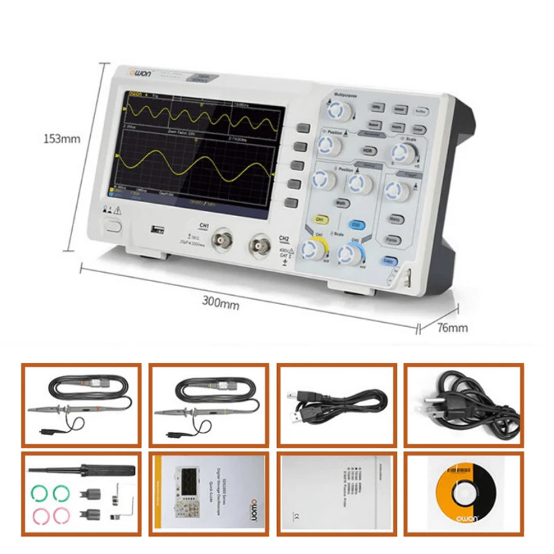 OWON SDS1052 50Mhz 2 Kanal Osiloskop