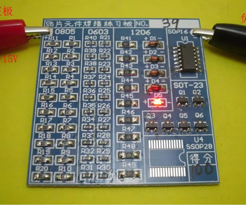 Smd Soldering Learning Kit 62 Pieces