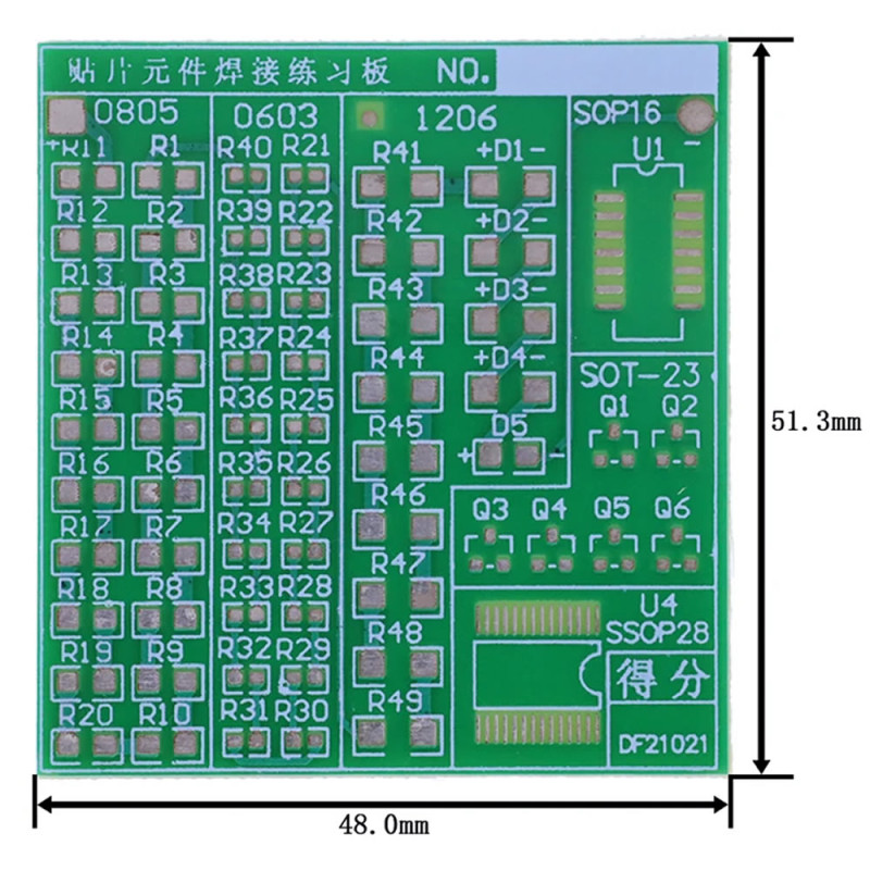 Smd Soldering Learning Kit 62 Pieces