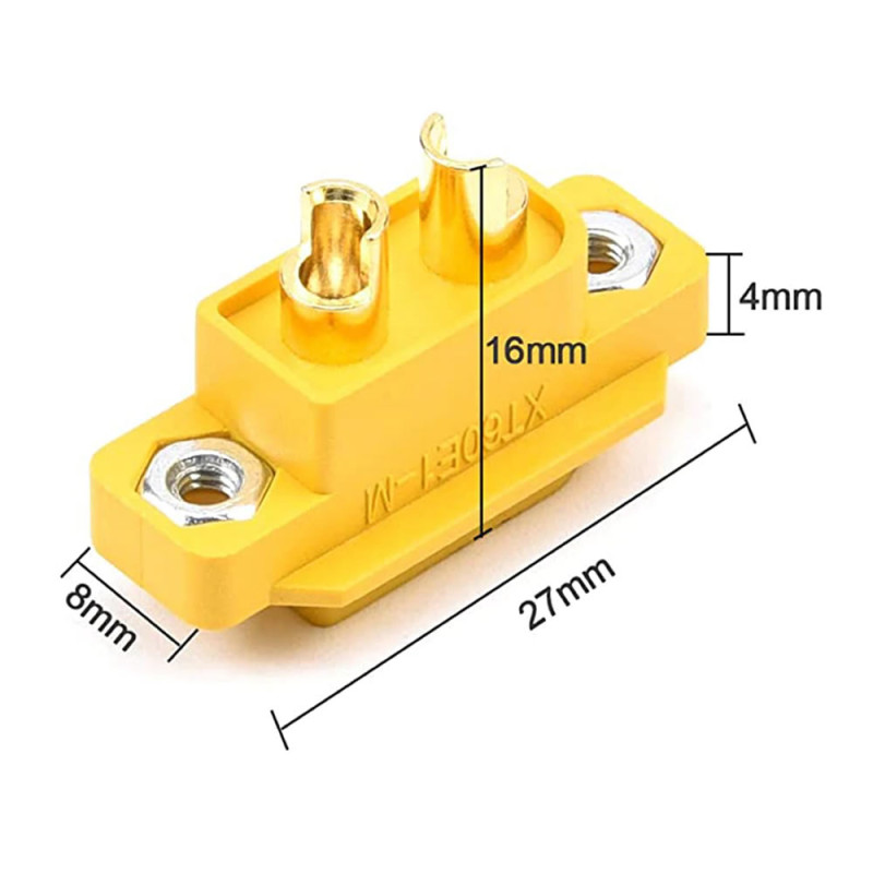 XT60 Mount Type Male Connector
